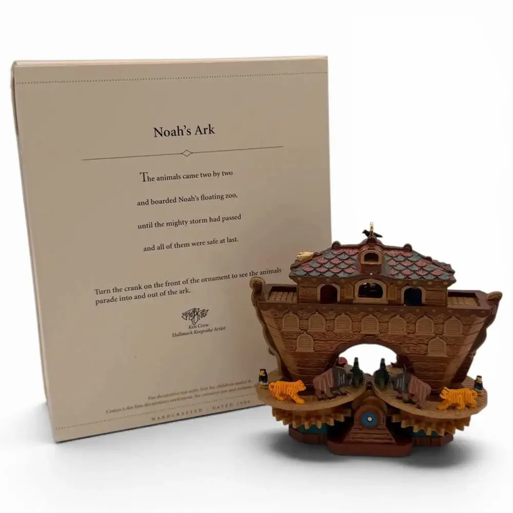 1996 Hallmark Keepsake Noah's Ark Magic Motion Christmas Ornament